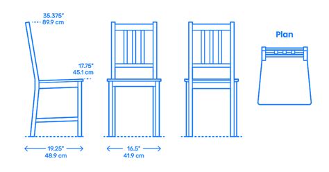 Prouvé Standard Chair Dimensions & Drawings | Dimensions.Guide