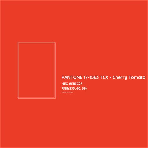 About PANTONE 17-1563 TCX - Cherry Tomato Color - Color codes, similar ...