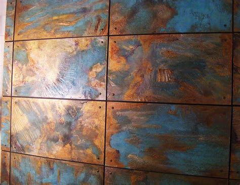 copper metallic wall panels | Devlin In Design - Specialist Decorators & Antique Mirror Glass