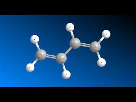 3D structure of Buta 1,3 diene - YouTube