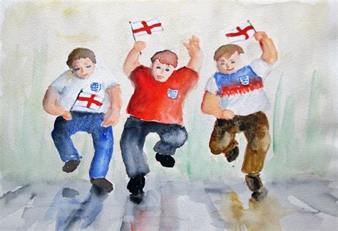 Football Fans celebrating - Folksy