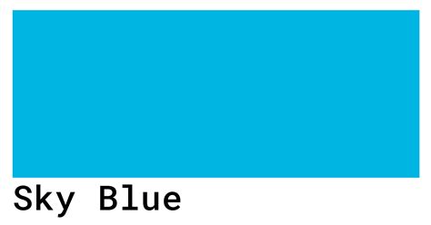 Sky Blue Color Codes - The Hex, RGB and CMYK Values That You Need | Sky blue color code, Blue ...