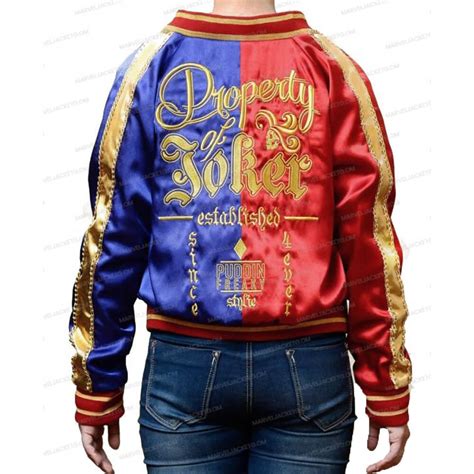 Harley Quinn Jacket - Harley Quinn Bomber Satin Jacket