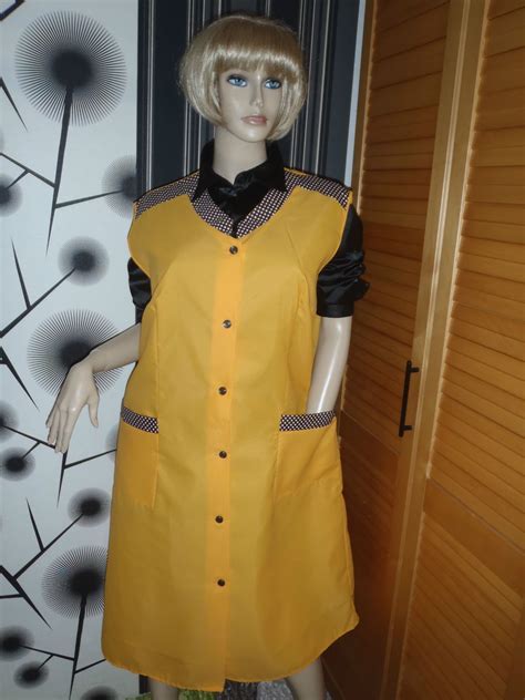 Nylon Kittel Schürze XXL Nylon Glanz Blouse Frisör Shiny Apron Smock Overall in Kleidung ...