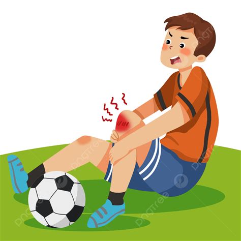 Cartoon Football Player Clipart Hd PNG, Hand Drawn Cartoon Injured ...