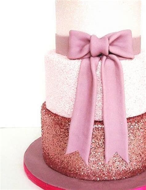 Rose Gold Cake Glitter Fondant Wedding Cake Glitter Edible