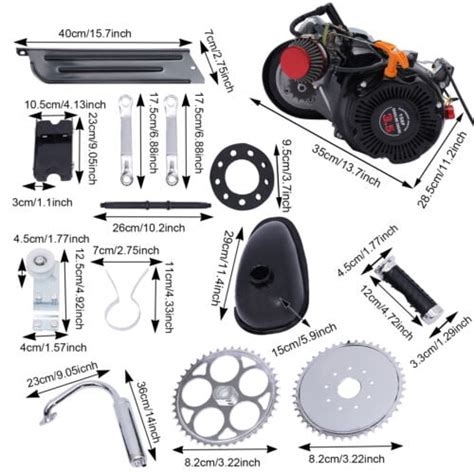 4-Stroke Gas Motorized Bicycle DIY Kit 3600rpm 3HP Single Cylinder Petrol Engine - Walmart.com