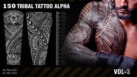 ArtStation - 150 4K TRIBAL TATTOO ALPHA (MAORI STYLE) | Brushes