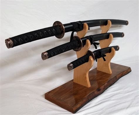Samurai Sword Display Stand 3 Tier Katana Wakizashi Tanto | Etsy