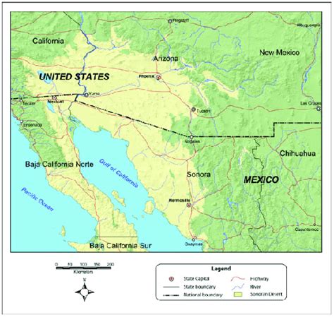 Map of the Sonoran Desert 46 | Download Scientific Diagram