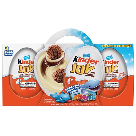 Kinder JOY Eggs, 3 Count, Individually Wrapped Bulk Chocolate Candy Eggs With Toys Inside ...