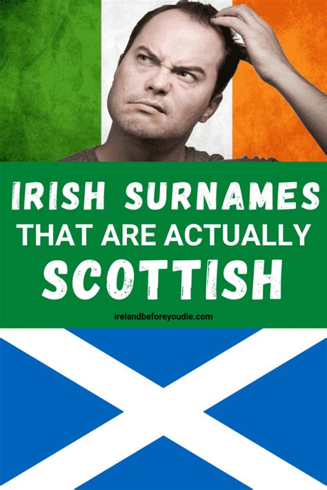 Top 10 IRISH SURNAMES that are actually SCOTTISH