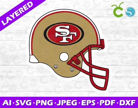 San Francisco 49ers Helmet 2 Svg Png 49ers Svg San | Etsy