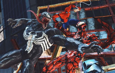 Wallpaper Art, Marvel, Comics, Venom, Carnage, Spider Man, Fight images ...