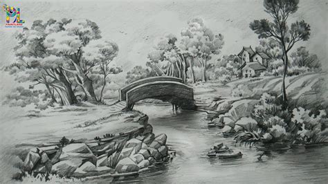 Landscape Drawing In Pencil Pdf at PaintingValley.com | Explore collection of Landscape Drawing ...