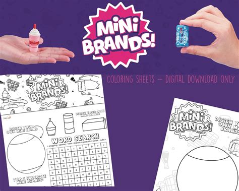 Digital Download Mini Brands Coloring Pages - Etsy Canada