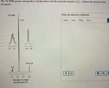 Answered: The H NMR spectra corresponds to a… | bartleby