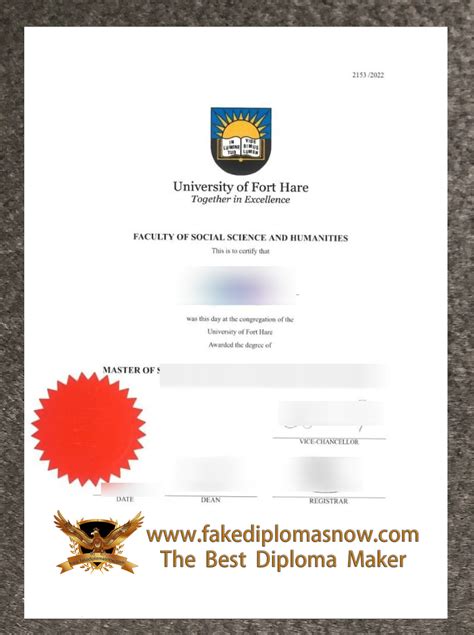 I want to buy a fake University of Fort Hare diploma