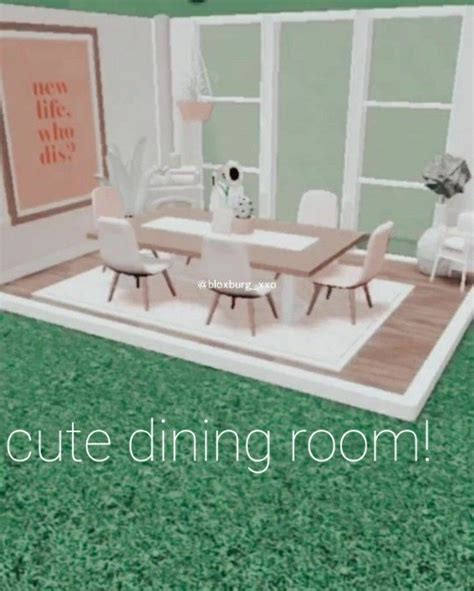 Cute dining room for bloxburg (idea) | Room, Dining room, Dining