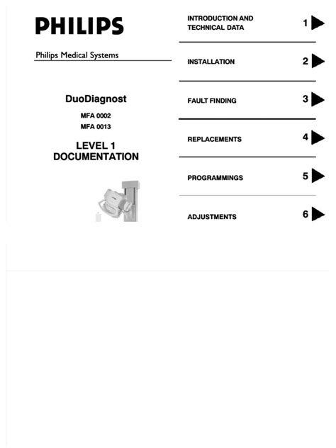 Philips Duo Diagnost Service Manual | PDF | Radiography | Screw