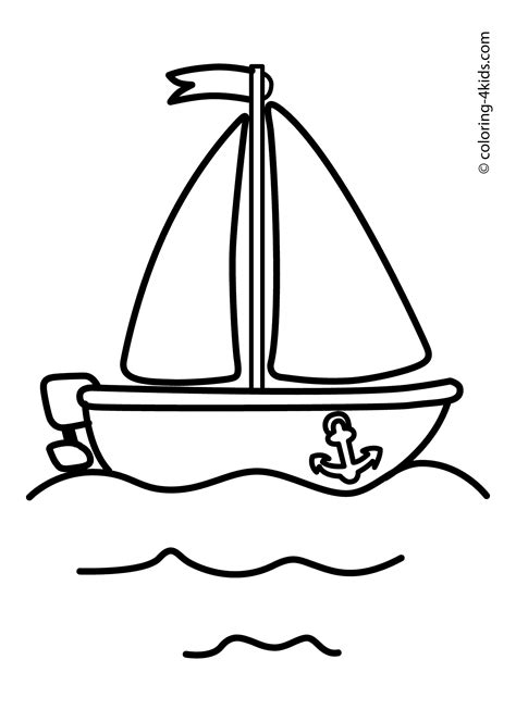 Boat / Ship (Transportation) – Free Printable Coloring Pages