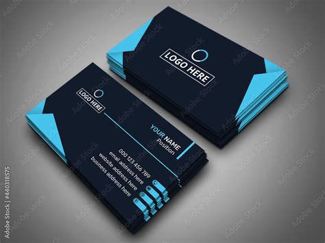 Double-sided creative business card vector design template. Business card for business and ...