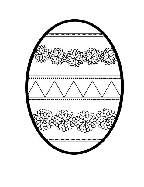 Printable Easter Egg Coloring Page