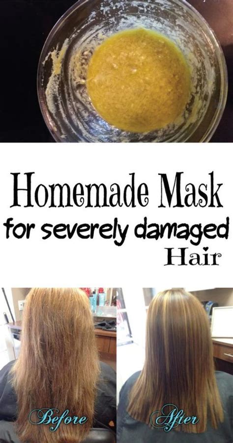 Homemade Mask for Severely Damaged Hair | Hair mask for damaged hair, Severely damaged hair ...