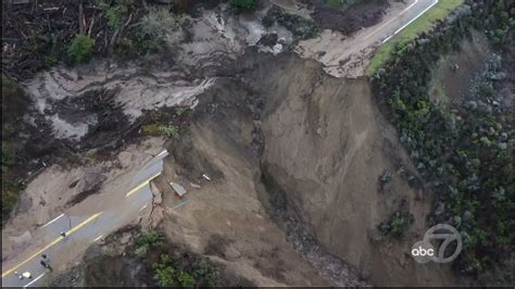 California storm: Drone video captures aftermath of landslide that ...