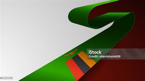 Patriotic Background With Zambia Flag Colors Stock Illustration ...