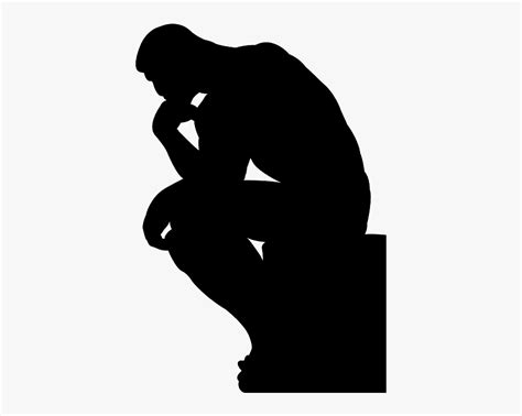 Thinker Silhouette , Free Transparent Clipart - ClipartKey