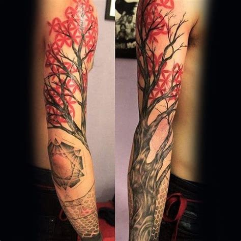 75 Lifelike Tree Sleeve Tattoo Designs for Men [2024 Guide] | Tree sleeve tattoo, Maple tree ...