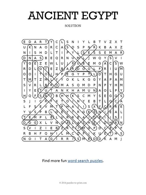 Ancient Egypt Word Search