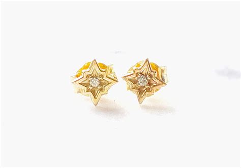 14k Gold Diamond Star Earrings – J Lauryn Design