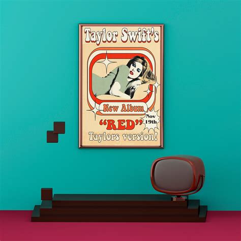 Taylor Swift Red TV Retro, Vintage, Indie Aesthetic, Inspired Poster DIGITAL DOWNLOAD - Etsy