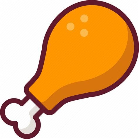 Cartoon, chicken, drumstick, food, meat icon - Download on Iconfinder