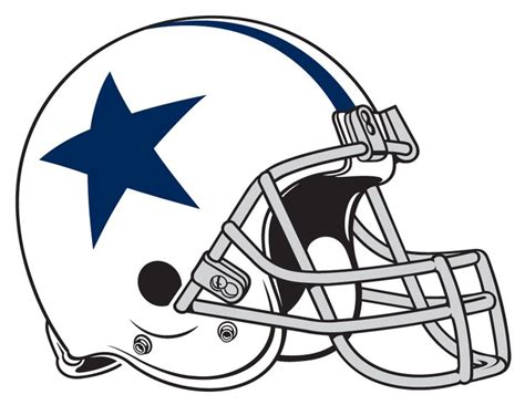 Dallas Cowboys Helmet (1960-1963) - White helmet with blue stripes and ...