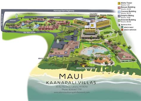 Aston Maui Kaanapali Villas Property Map - Aston Maui Kaanapali Villas