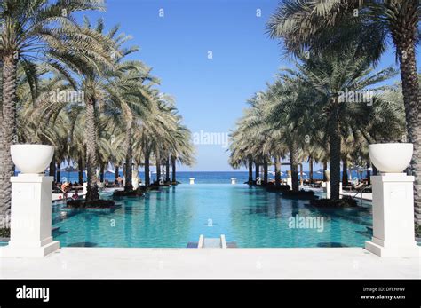 Main pool at the Al Bustan Palace, Oman Stock Photo - Alamy