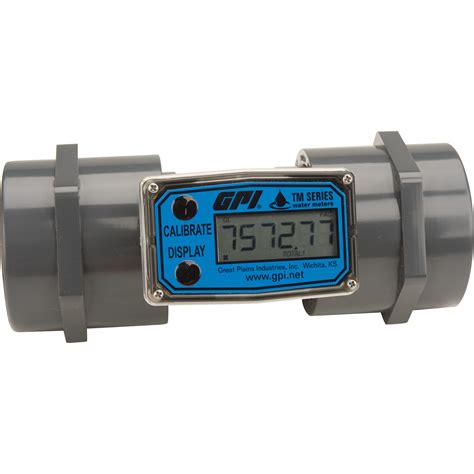 Economical Inline Digital turbine flow meter 2" NPT | Economical PVC Flow Turbines