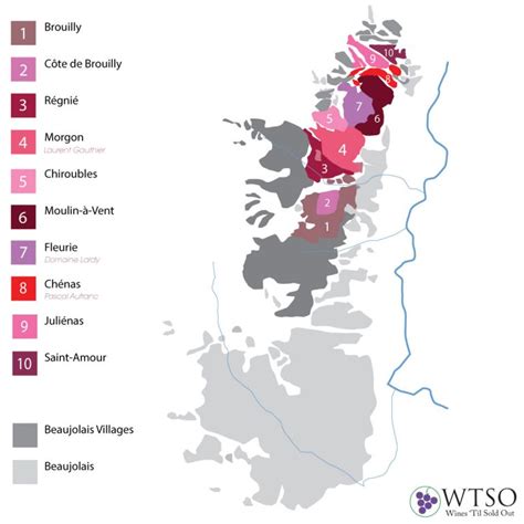 10 Crus of Beaujolais - With Map - From The Vine