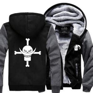 One Piece Portgas D. Ace Fire Fist Ace Symbol Gray Black Hooded Jacket