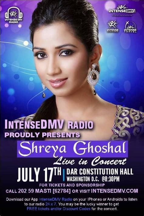 Shreya Ghoshal Live In Concert in DAR Constitution Hall, Washington,DC ...