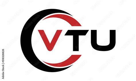 VTU swoosh three letter logo design vector template | monogram logo ...