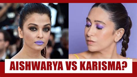 Aishwarya Rai In Purple Lipstick Or Karisma Kapoor In Purple Shade ...