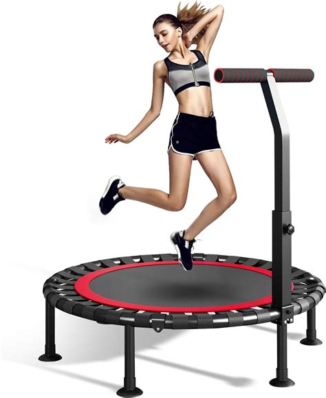 DAYONG Fitness Rebounder, 40 "Foldable Trampoline with Removable Handlebar for Kids Adults ...