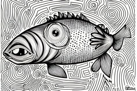 Crazy Fish Portrait Graphic · Creative Fabrica