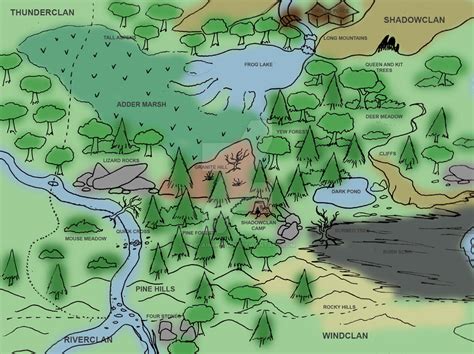 ShadowClan Map Concept by CaptainMorwen on DeviantArt