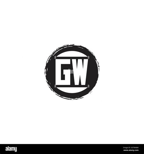 GW Logo Initial Letter Monogram with abstrac circle shape design ...