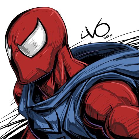 Digital Sketch Warm up 28 - Scarlet Spider by Vostalgic | Scarlet spider, Spider drawing, Marvel ...